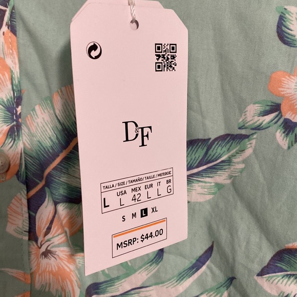 Denim & Flower Men's summer button down - Picture 4 of 4